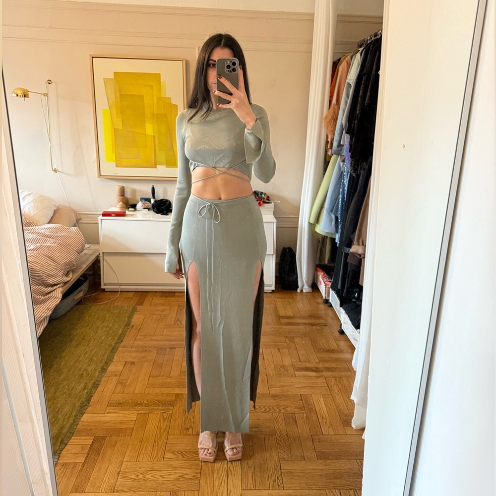 Lapointe silk knit co ord